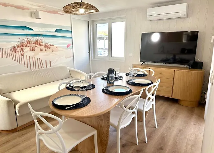 Sybille, Front De 1ère Ligne Clim Avec Draps Et Ménage Final Inclus Gruissan